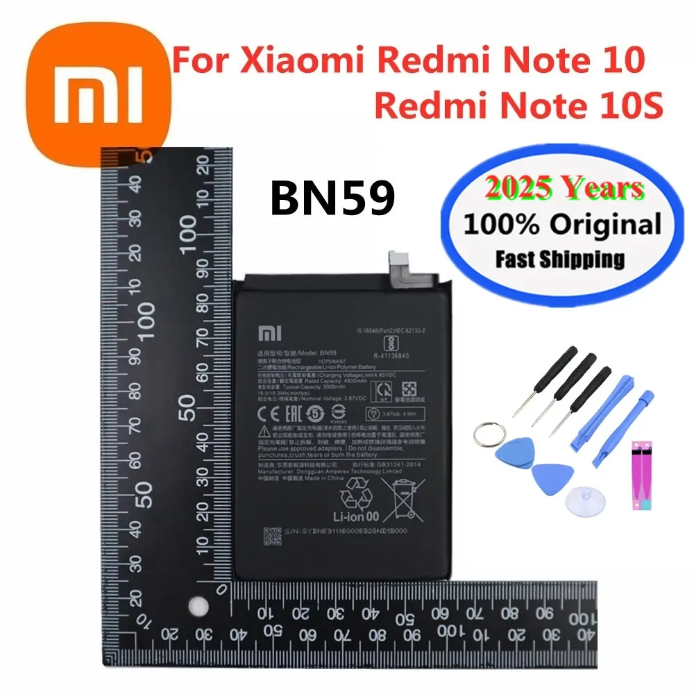 

BN59 5000 мАч, оригинальный аккумулятор высокого качества для Xiaomi Redmi Note 10 10S, аккумуляторы для телефонов, в наличии, быстрая доставка