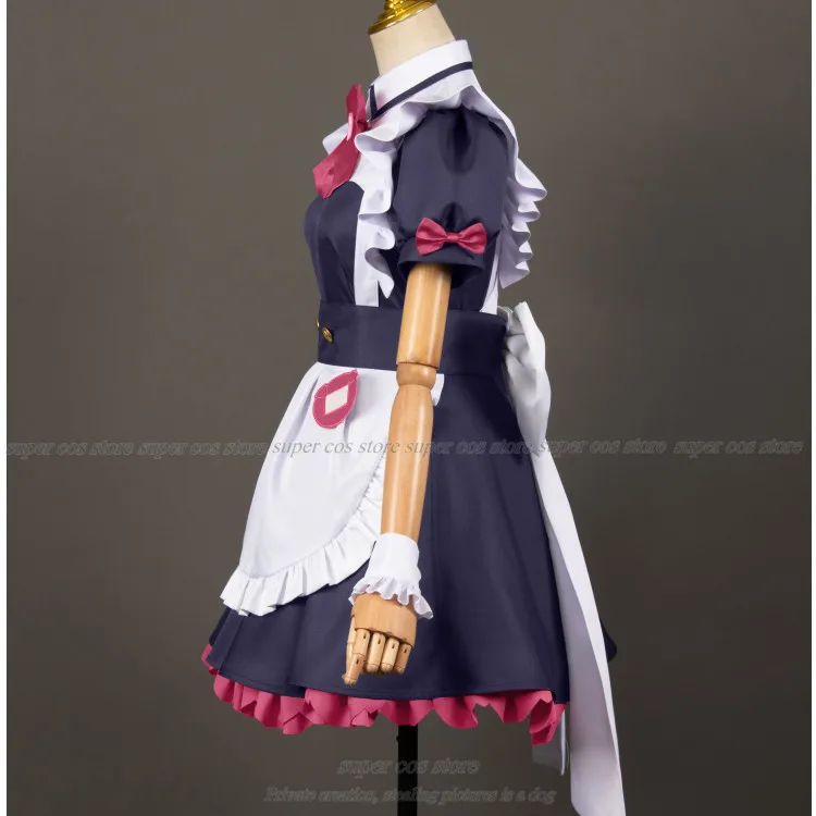 أزياء أنيمي أكيبا خادمة الحرب التأثيرية شعر مستعار واهيرا ناجومي/مانين رانكو فستان خادمة أغطية الرأس تون توكوتون يوميتشي شيبون