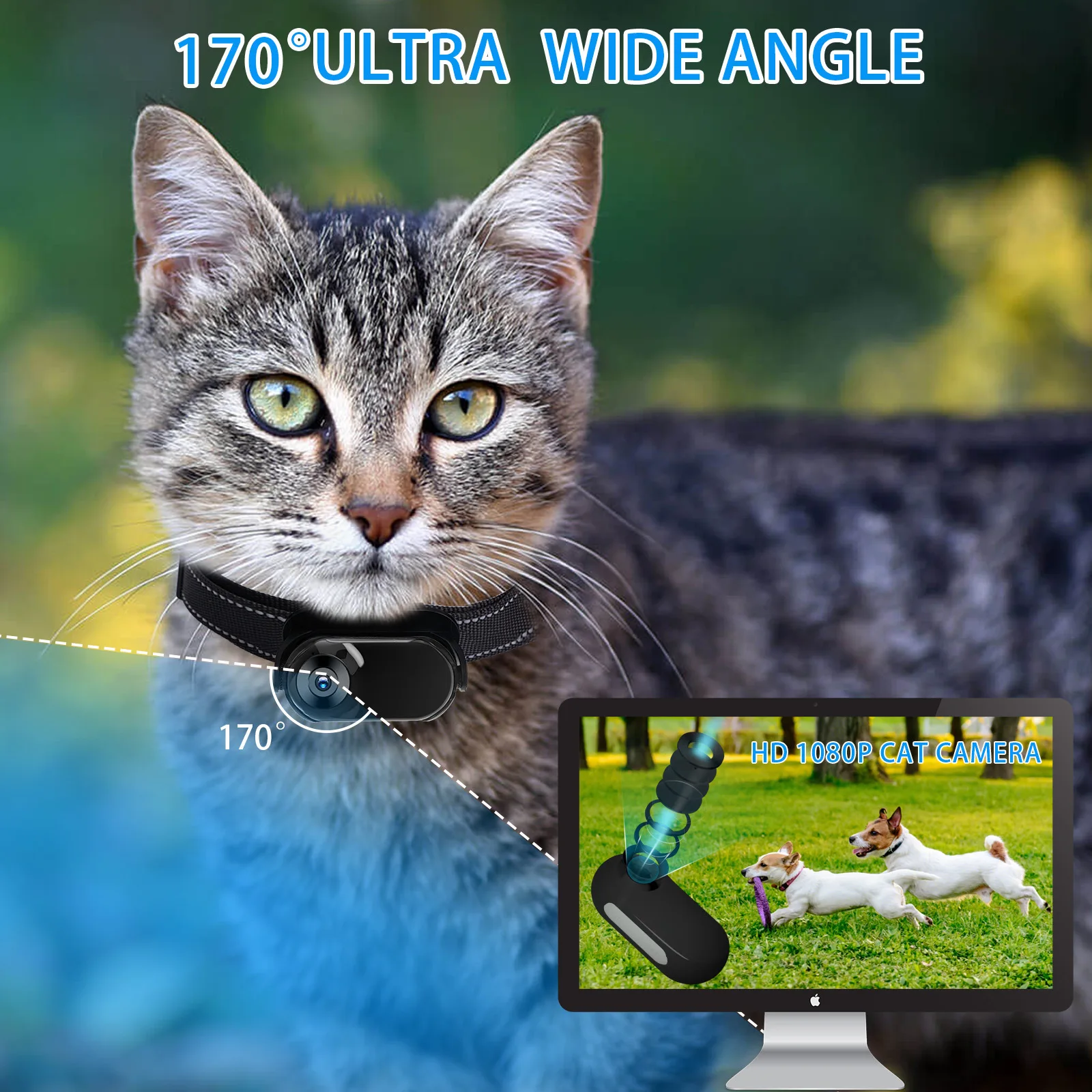 

Pet Camera, Neck Hanging Thumb Camera, High Definition Outdoor Cycling Recorder, Extreme Sports Portable