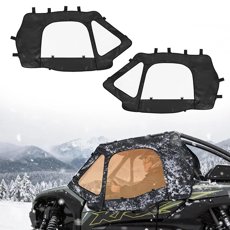 

Soft Upper Doors For Kawasaki Teryx KRX 1000 2020-2026 Clear Door Cab UTV Enclosure Kit KRX Side Windows Replace 99994-1298