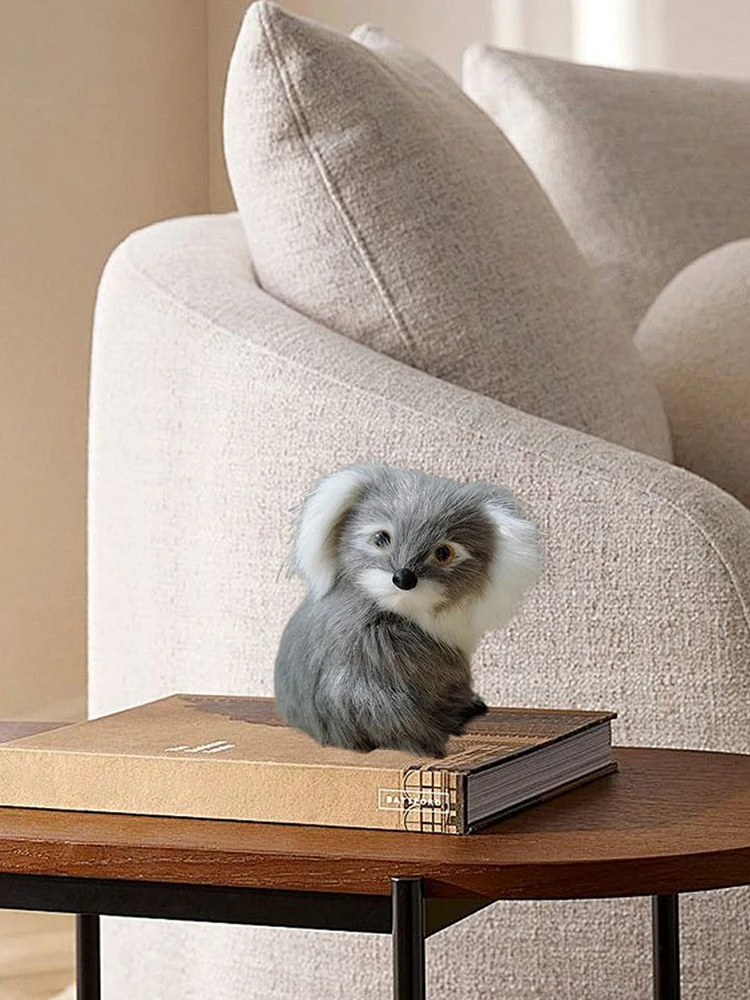 8cm Realistic Koala Stuffed Animal Plush Toy Cute Model Ornament Small Figure Craft Kids Girls Gift Window Bedroom Decoration