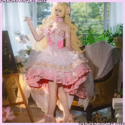 Who Made Me A Princess Anime Atanasia Cosplay Costume The Princess of Auvergne with The Court Cosplay Pink Lolita Dress Up Suit
