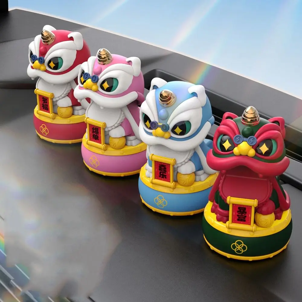 

Automatic Nodding Head Solar Powered Dancing Lion Toys Lucky Lion Figurine DIY Greetings Desktop Wake Lion Statue