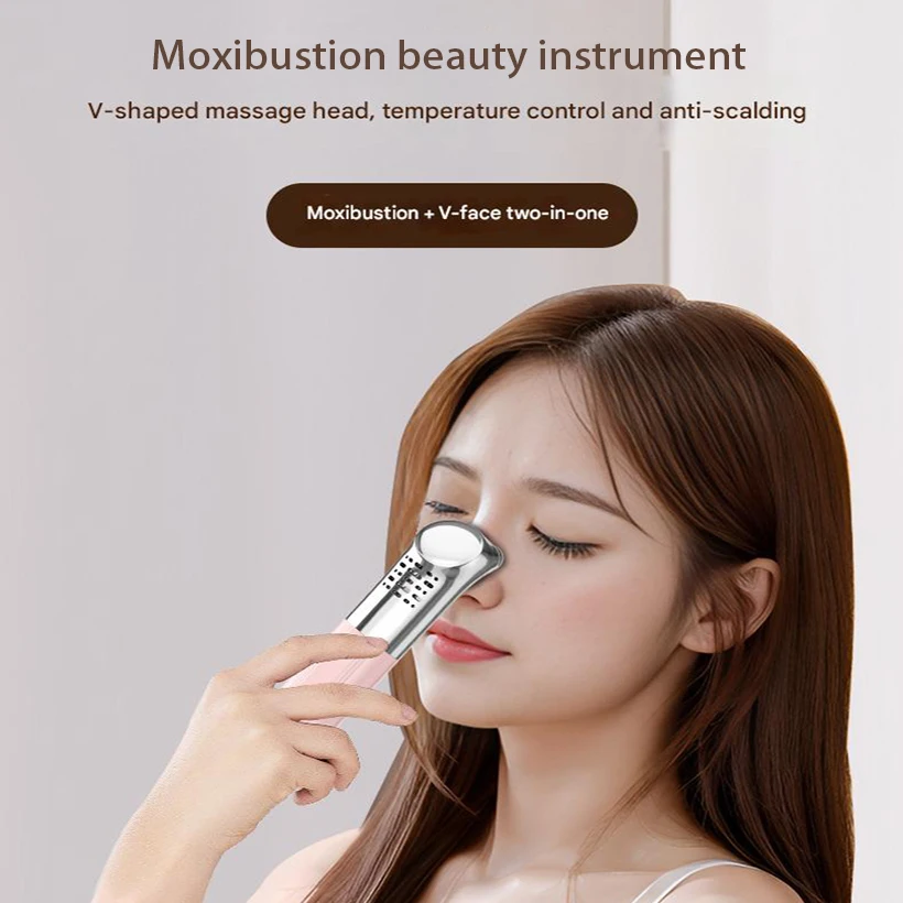 

Home Facial Moxibustion Massager Temperature Control & Burn Prevention Portable V-Shape Moxibustion 2-in-1 Wonder Tool