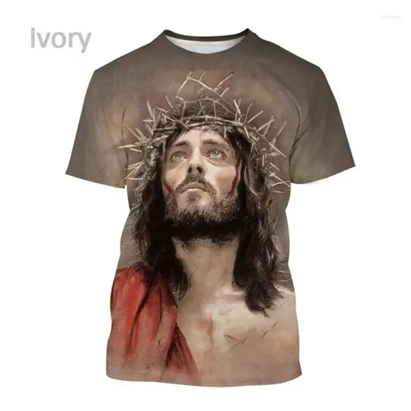 Men\'s T Shirts Jesus Love All Christians 3D Printing Summer Women\'s Short Sleeve Casual T-shirt Fashion Breathable Tops Clothing