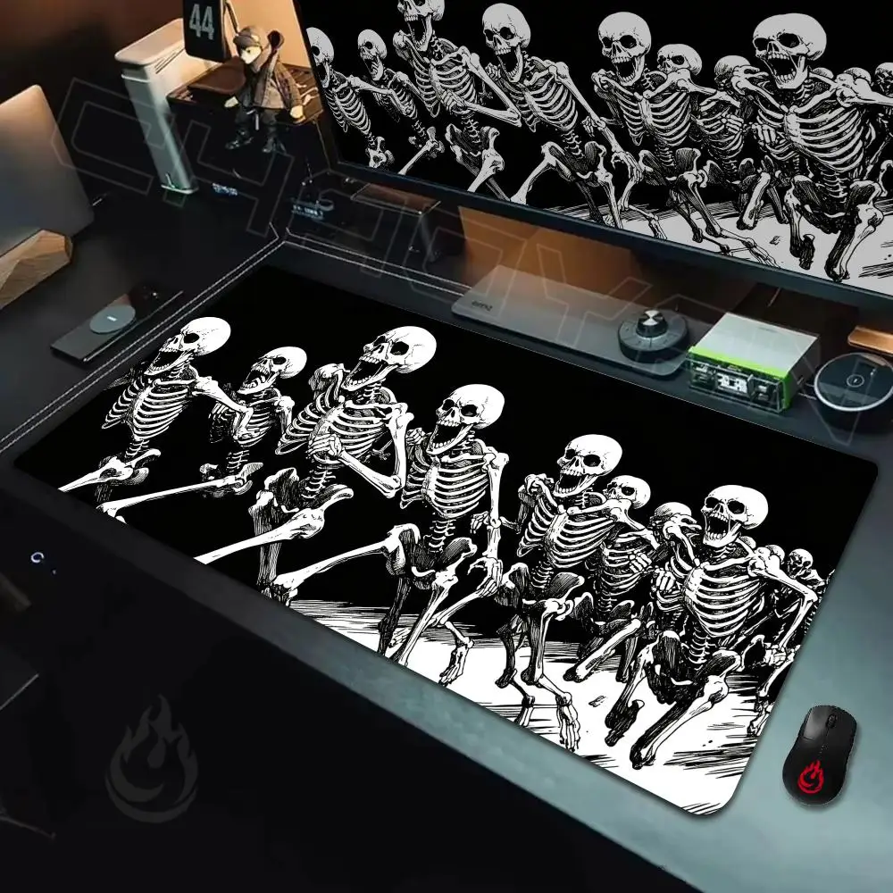 Terrifying Skeleton Army Mouse Pad Desk Mat Large Computer Office Carpet XXL Mousepad Gamer Gaming PC Accessories Keyboard Rug