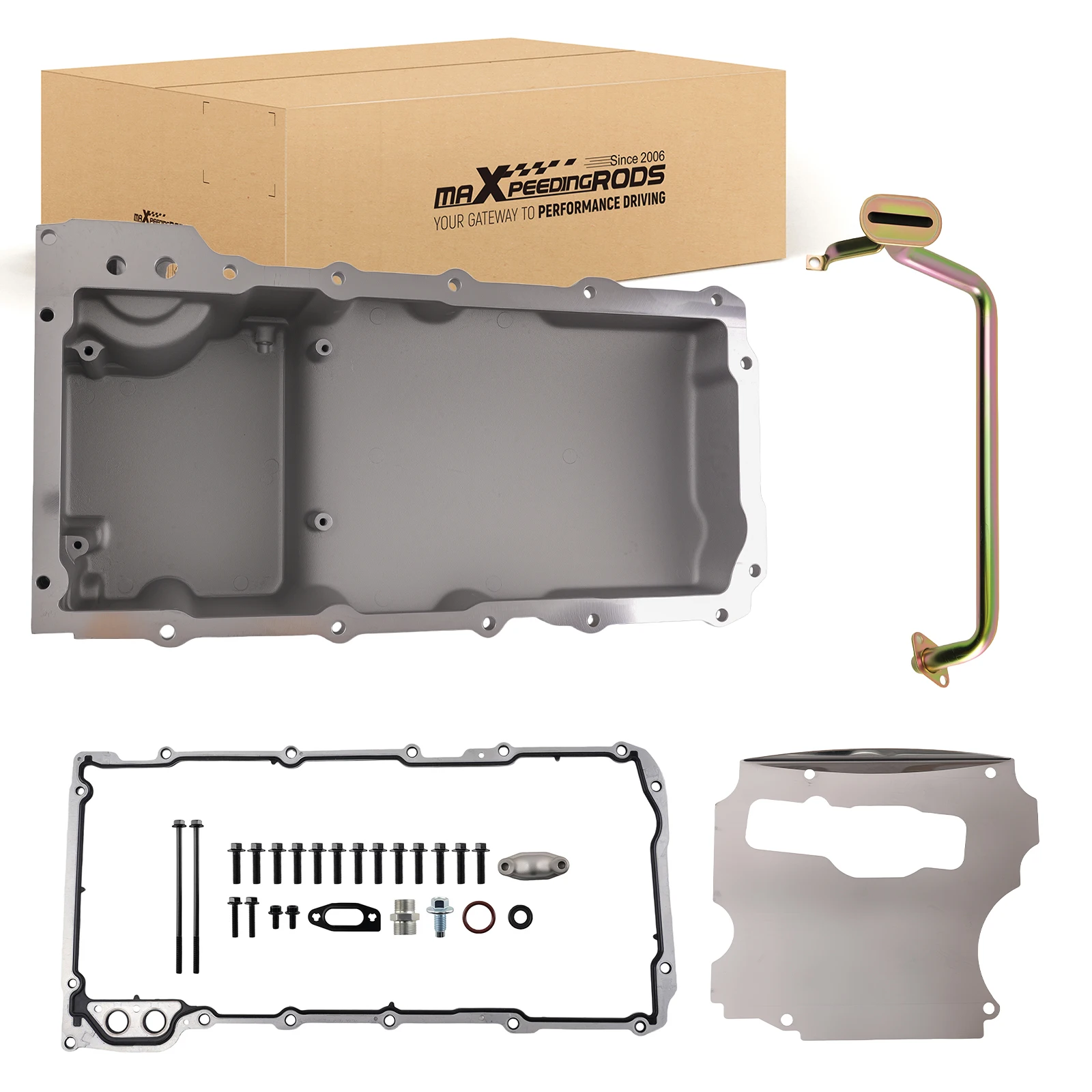 New Engine LS Retrofit Oil Pan Kit for Muscle Car 1955-87 302-1 Aluminum Finish