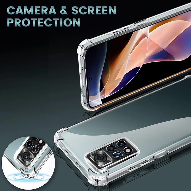 Shockproof Silicone Soft Case For Xiaomi Redmi Note 12 11 11S 11E 11T 10 10S Pro Pro+ Plus Max 4G 5G Clear Ultra Thin Back Cover