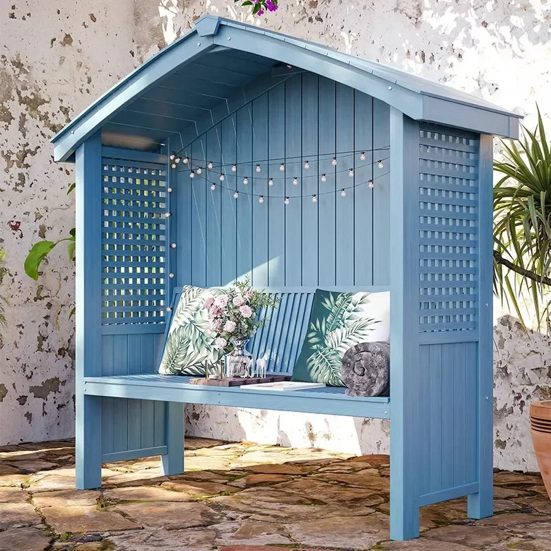 For Outdoor Garden Antiseptic Wood Gazebo Villa Courtyard Cabin Wooden Simple Assembly Movable Finished Sun Room