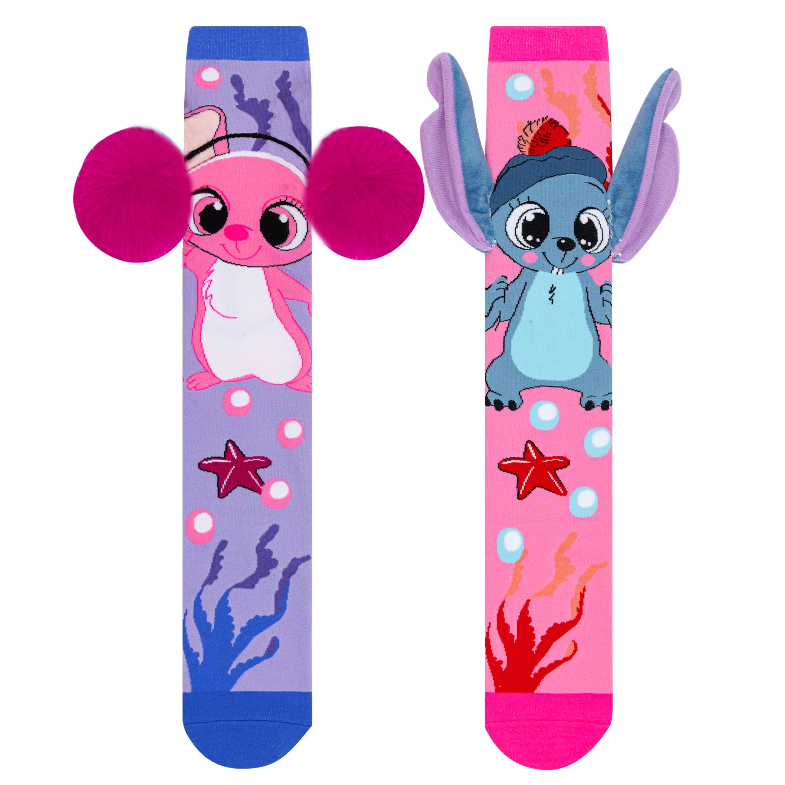 Girl Socks Cute High Socks Girl and Boy Knee Socks Plush Ears Socks Long Socks