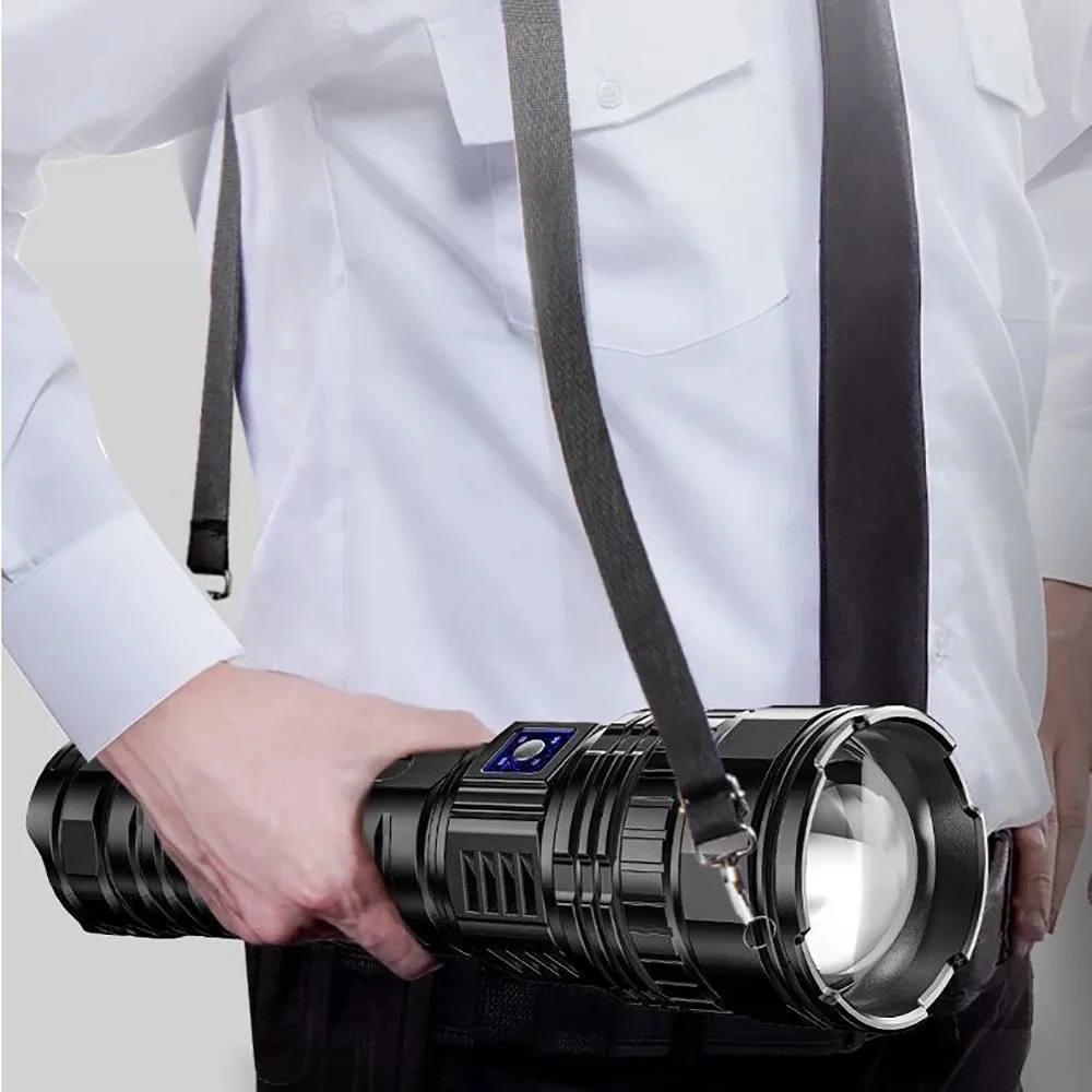 15000mAh High Power LED Flashlights 1000W LED Rechargeable Torch COB Light Type-C Powerful Tactical Flashlight Outdoor Lantern