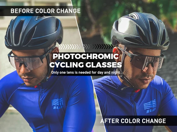KAPVOE Photochrome Fahrrad Nacht Reiten Gläser UV400 MTB Fahrrad Radfahren Sport Sonnenbrille Männer Frauen Outdoor Camping Golf Brillen – Detail 2