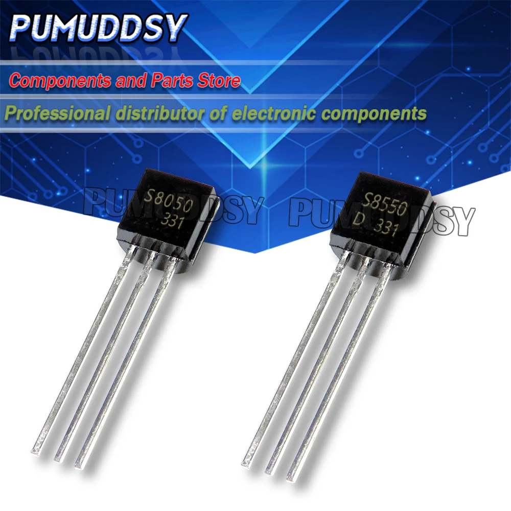 100PCS 50PCS SS8050 + 50PCS SS8550 TRANSISTOR NPN PNP TO-92 IC
