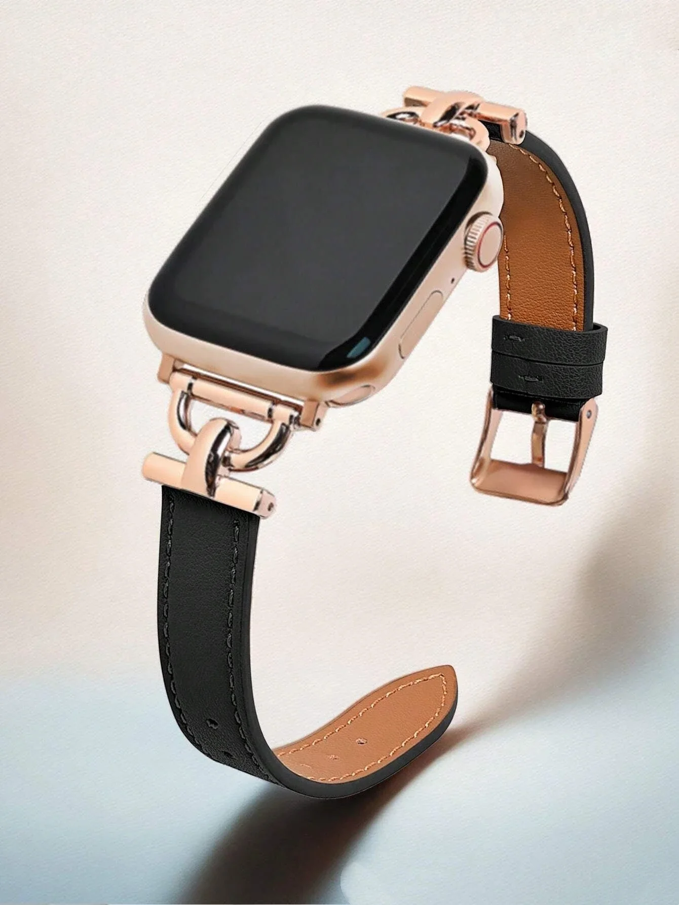 Eccellente popolare passante in pelle metallica per cinturino Apple Watch da donna 10/9/8/7/6/5/4/3 38mm 40mm 41mm 42mm 44mm 45mm 46mm 49mm cinturino