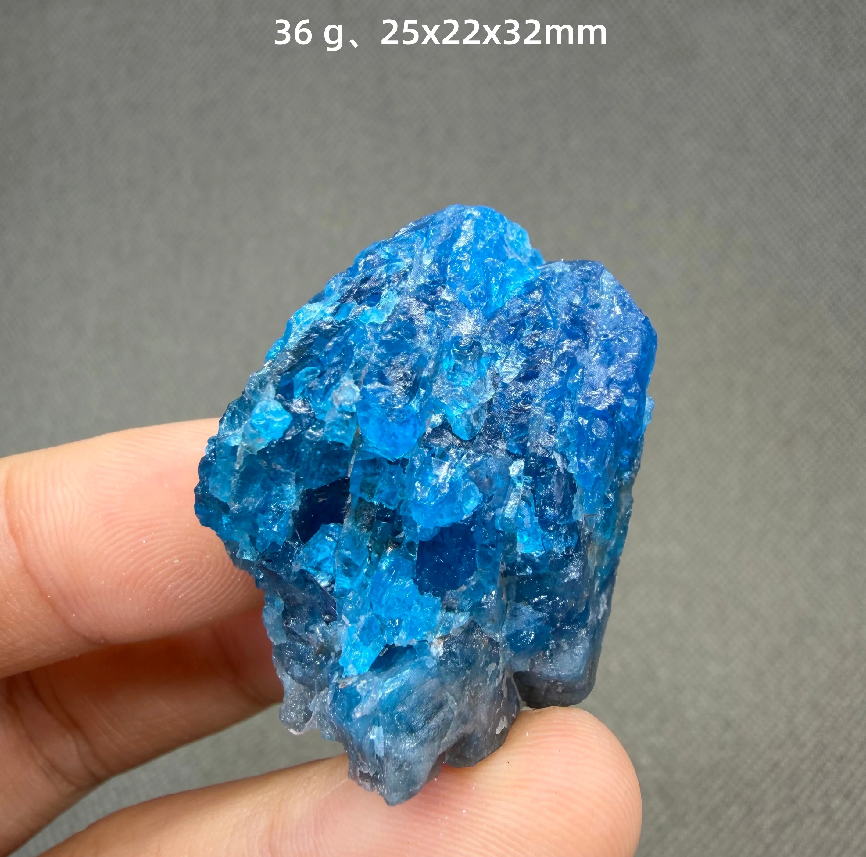 Natural Apatite Crystal Cluster Blue Mineral Specimen Home Decor view 3