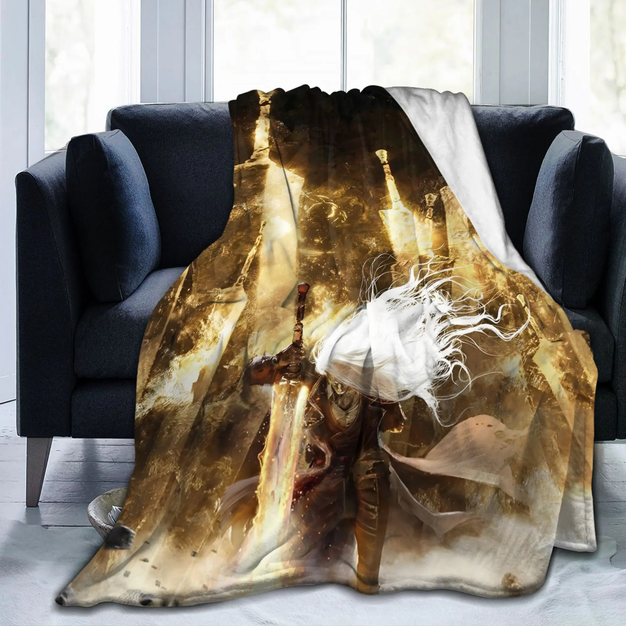Clair Obscur Expedition 33 Simon Blanket Cover Fleece Video Game Ultra-Soft Throw Blankets for Home Couch Quilt Breathable