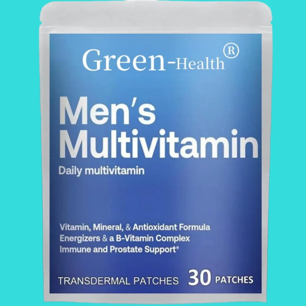 Mens Multivitamin Transdermal Patches พลังงาน โฟกัส และประสิทธิภาพ - 30 แพทช์ อุปทานหนึ่งเดือน