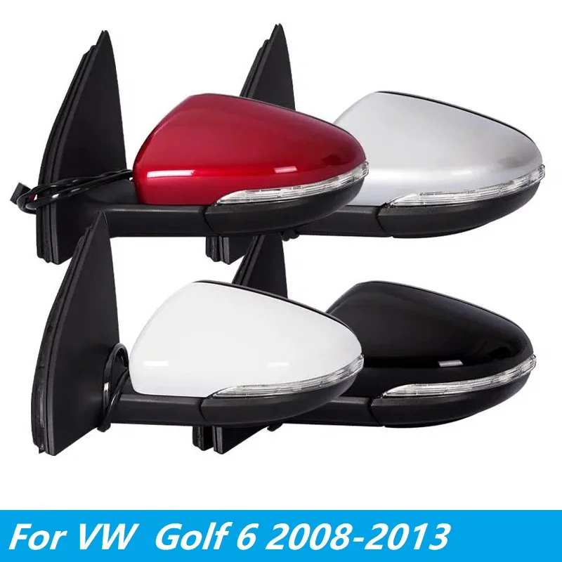 

Car Outside Rearview Mirror Side Rear View Mirror assembly For VW VOLKSWAGEN Golf 6 2008-2013 Manual folding