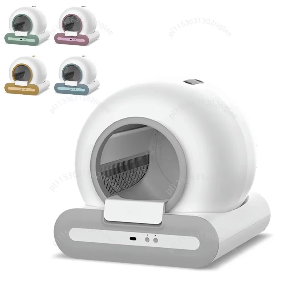 Caja de arena inteligente controlada por aplicación, limpieza automática, inodoro multifunción para gatos, suministros para mascotas de gran capacidad de 65L