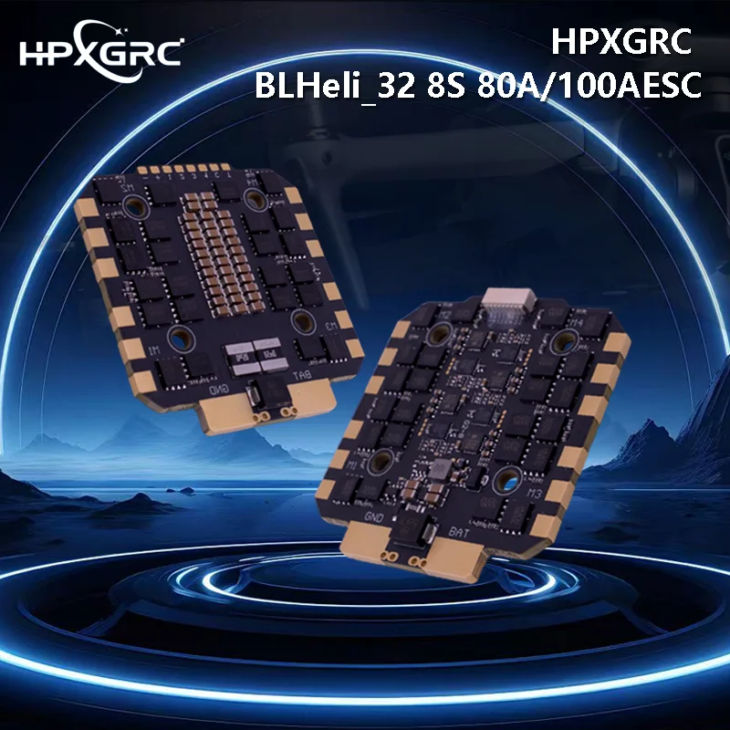 

HPXGRC BLHeli_32 80A 100A ESC STM32G071 32-битный электронный регулятор скорости 3-8S LIPO 30,5x30,5 мм для гоночного дрона RC FPV