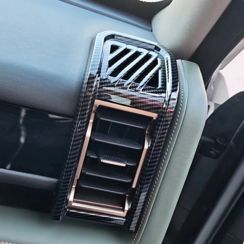 DUTRIEUX لشيري Jaecoo J6 Icar 03 24-25 ABS ألياف الكربون سيارة تكييف الهواء فتحات غطاء إطاري اكسسوارات السيارات الداخلية