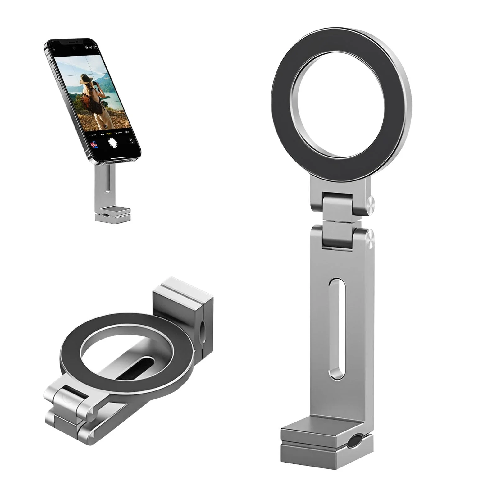 Suporte Magnético Galacok para Celular, Portátil e Dobrável, com Forte Fixação Magnética, Ajustável para Viagem, Compatível com iPhone Série 17