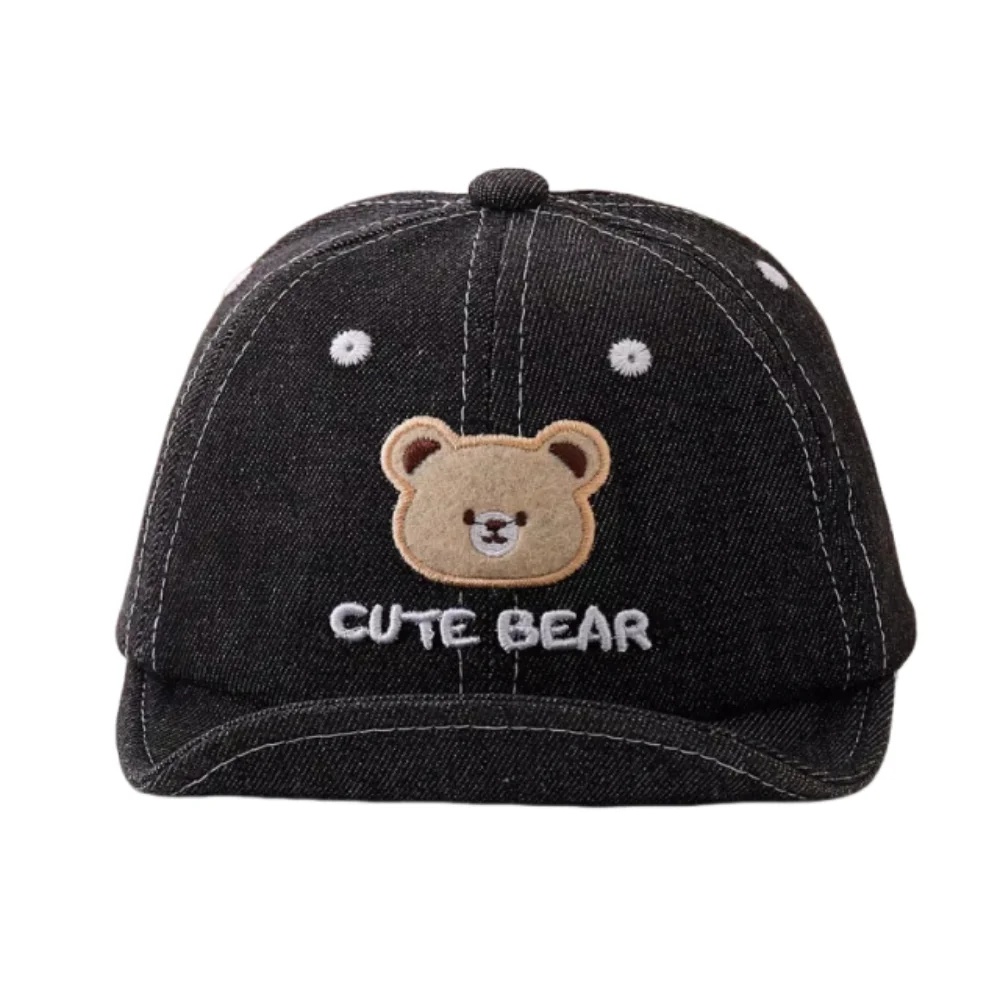 

Повседневная детская бейсбольная кепка с рисунком медведя, дышащая регулируемая фуражка для малышей, милая удобная детская шляпа с солнцезащитным козырьком, уличная
