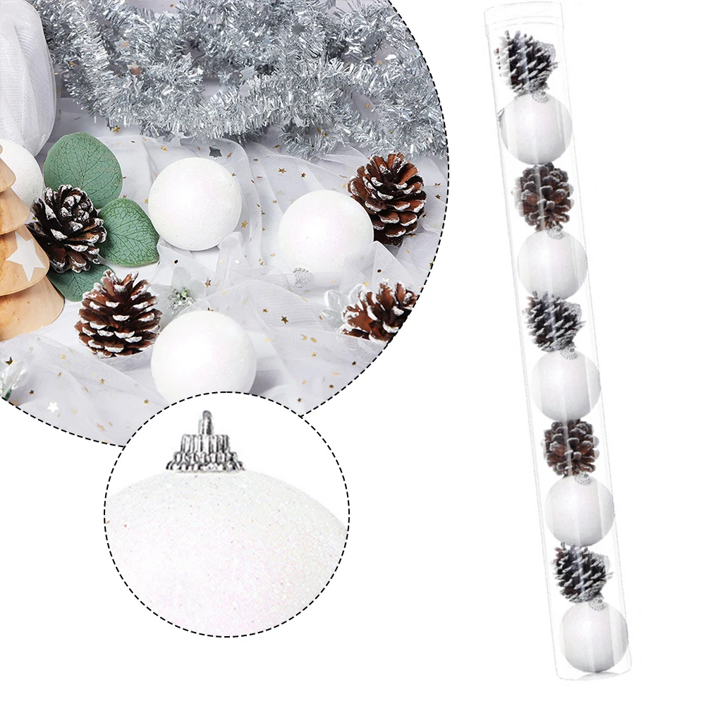 10 قطعة كرة عيد الميلاد شجرة عيد الميلاد الديكور الحلي للمنزل ديكور هالوين السنة الجديدة نافيداد قلادة الكرة 2024