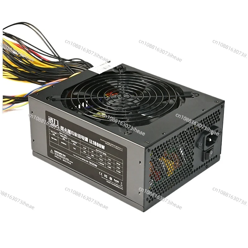 Rated 1800W multi-channel silent regulated power supply server switch in-line graphics card hot-swappable high power