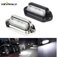 2pcs Truck Side Marker Lights 6 LED Bulbs 12V 24V For SUV Truck Trailer Van Tag Step Lamp Motorcycle Signal Lamp Universal DRL