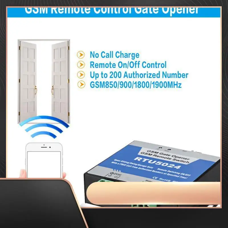 

RTU5024 GSM реле открывания ворот беспроводной пульт дистанционного управления устройство открывания дверей длинная антенна 850/900/1800/1900 МГц-N34R