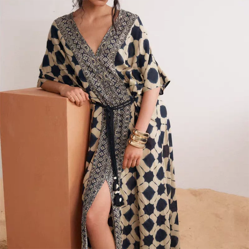 صيف جديد وصول رداء طويل Sle عطلة الدكتور المرأة Faion العرقية زي مرحلة الأداء ثوب للشباب البالغين