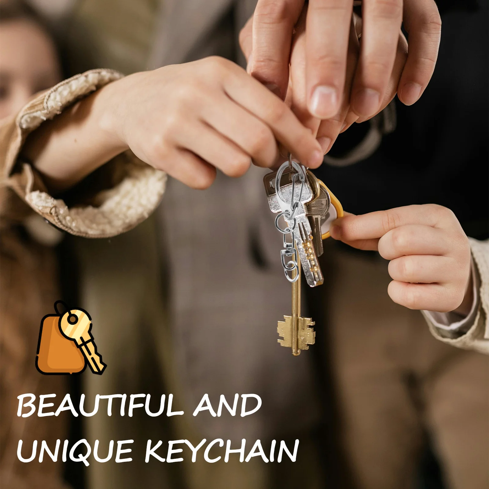 

50Pcs Swivel Clasps with D Rings 360 Degree Rotation Metal Keyrings for Secure Connection and Stylish Projects