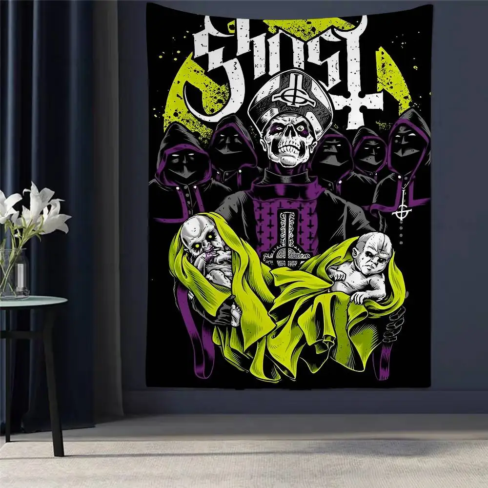 

G-Ghost B-Band Colorful Tapestry Wall Hanging Hanging Tarot Hippie Wall Rugs Dorm Home Decor