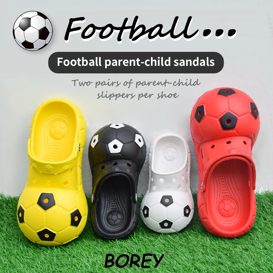 Mother Dad Kids Boy Girl Slipper Summer Outdoor Fashion Soft Child Anti Slip Family  Casual Fashion Football Shoes