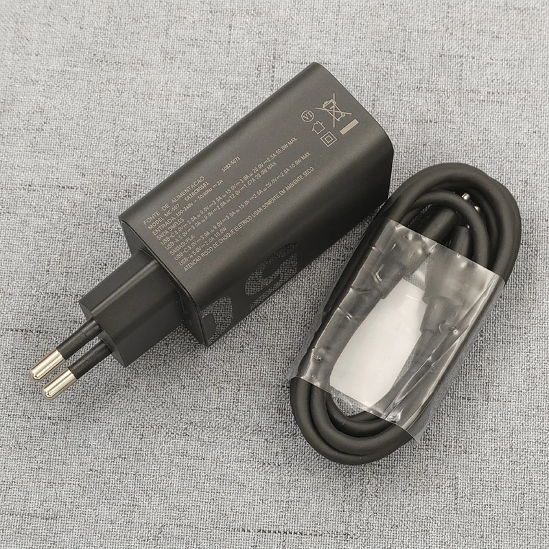 Per Motorola caricabatterie rapido da 50W adattatore di alimentazione a doppia porta ue cavo da Usb C a tipo C per Moto S30 X30 Pro G50 G60 Z Z2 Z3