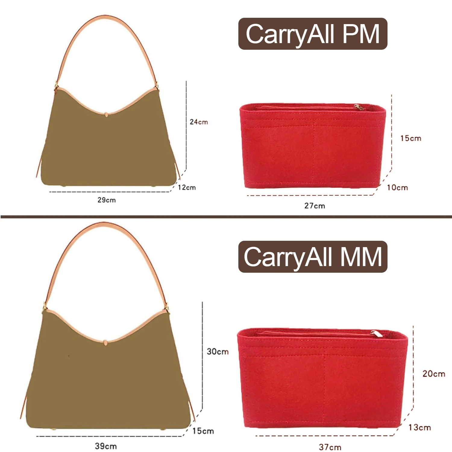 Purse Insert for Carryall Orga - Women Bags Lv ulasan dan harga