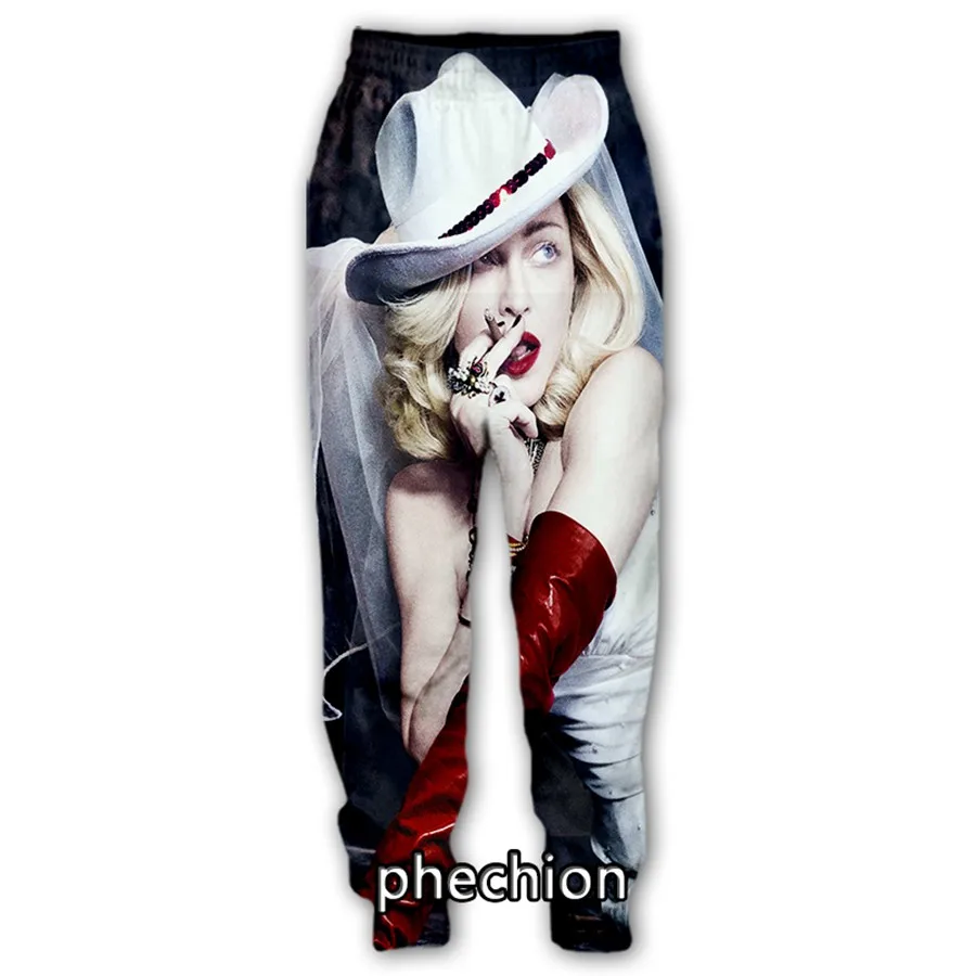 phechion  Men/Women  3D Printed Madonna Casual Streetwear Men Loose Sporting Long Trousers K207