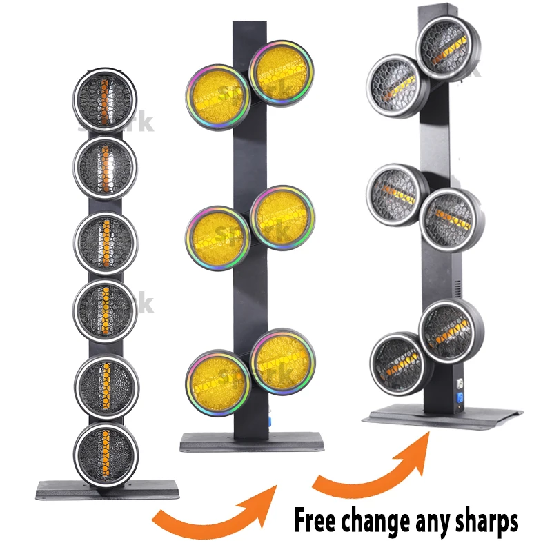 Pixel Infinity Background 6x60W Gold Light Emitting Diode Retro Mobile Light