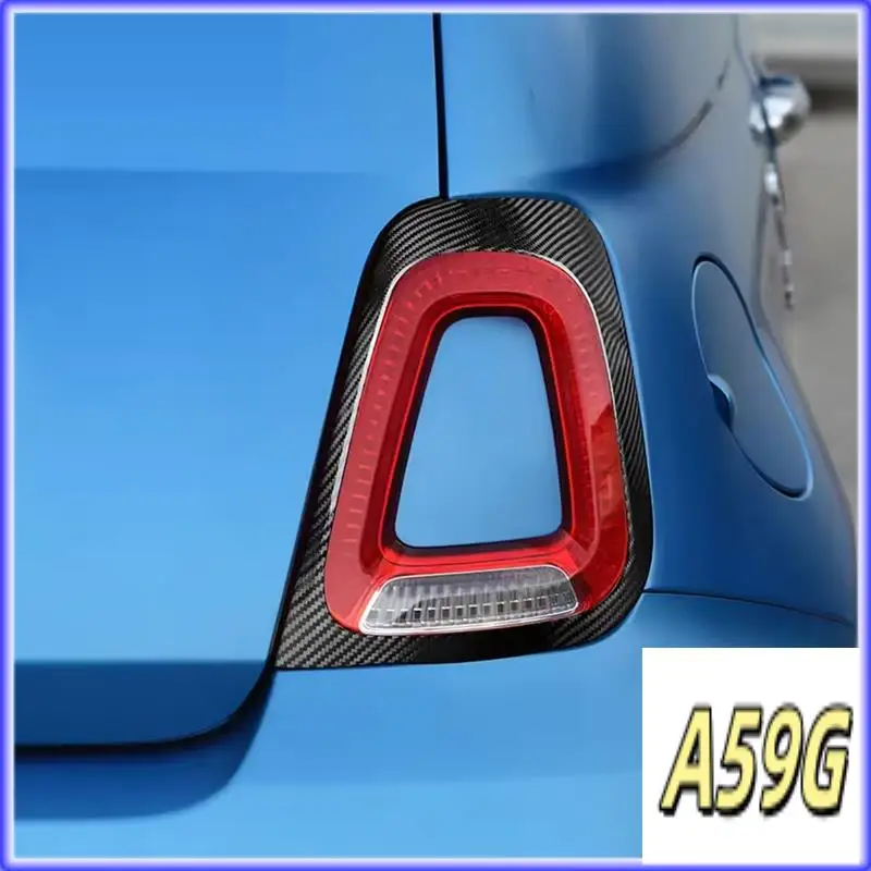 G9-Car الخلفي الذيل غطاء خفيف الذيل غطاء خفيف Forfiat 500 ملصق ألياف الكربون الصلب الحقيقي