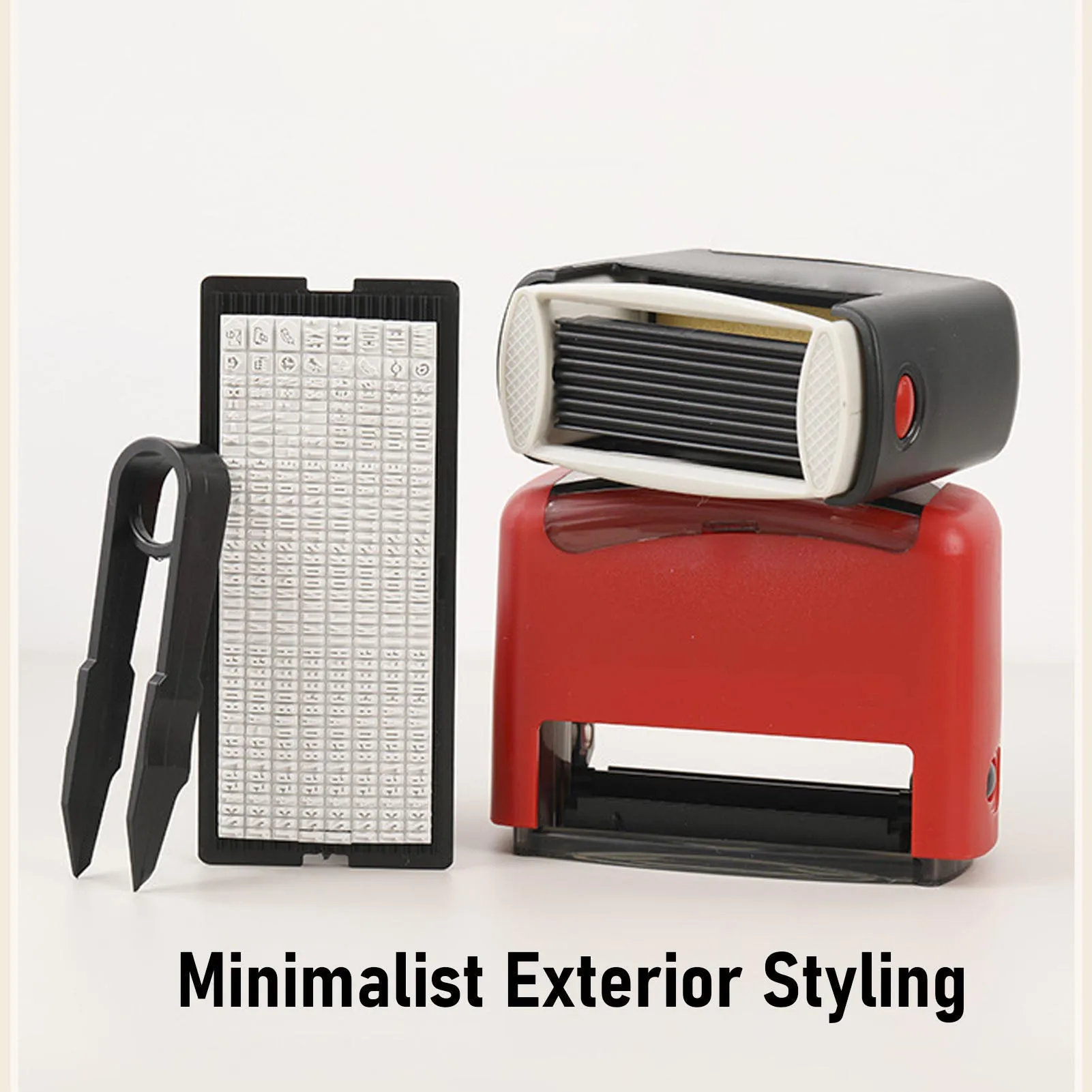 숫자 문자 스탬퍼 검정 잉크 인쇄 템플릿 1-1/2 X 1/2 인치 잉크 스탬퍼 키트 휴대용 디자인 ABS 소재 가정용