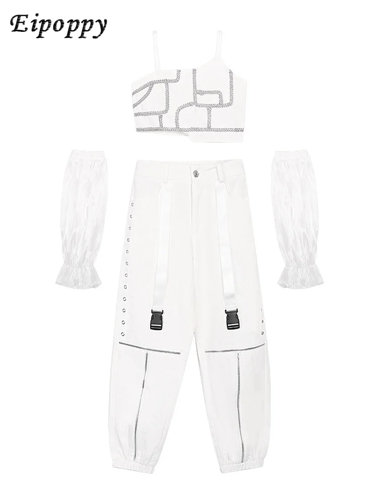 子供のジャズダンススーツ、女の子のモデルのウォーク服、子供のヒップホップウェア、ストリートダンス