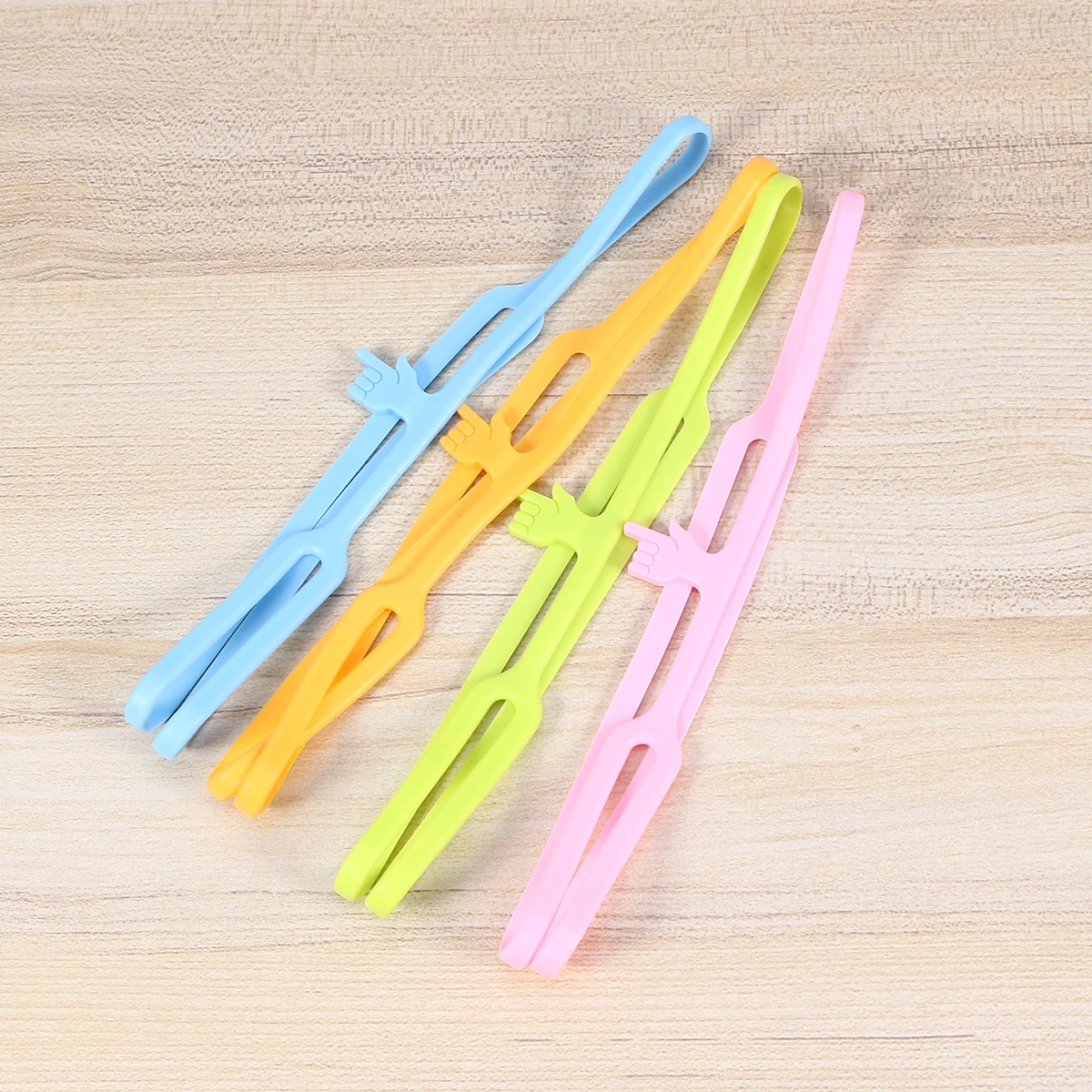 

4Pcs Cute Silicone Bookmarks Creative Finger Bookmark Cartoon Page Markers for Readers Students School Supplies