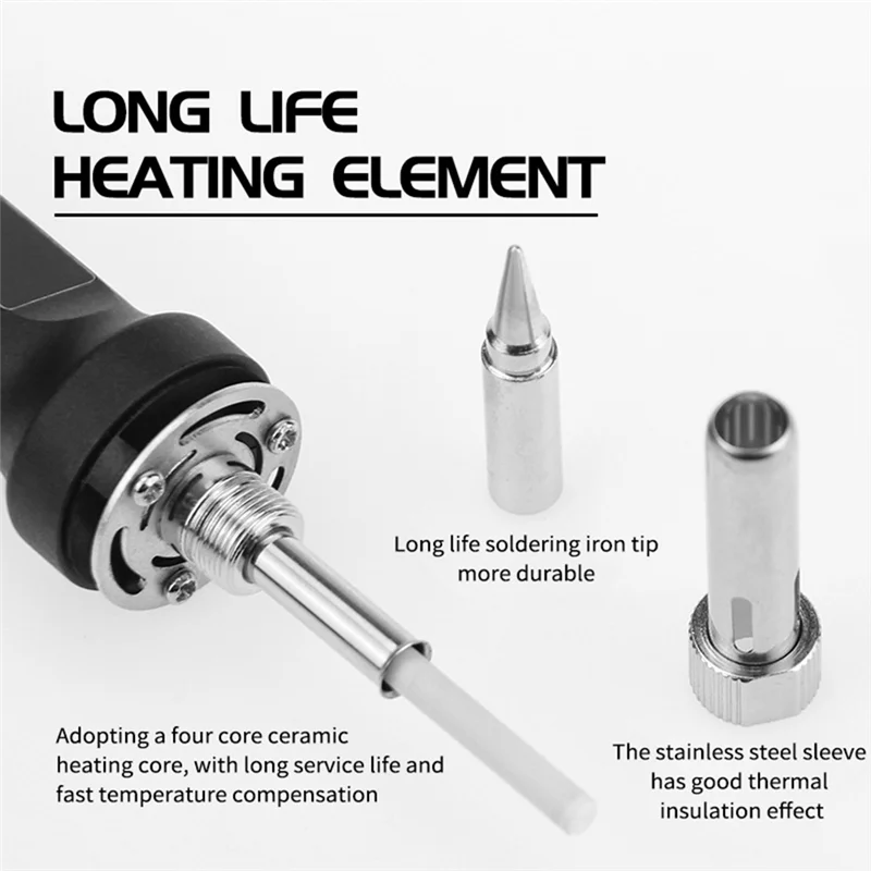 

VEHO-100W цифровой электрический паяльник с регулируемой температурой, ЖК-дисплей, паяльная станция, черная вилка стандарта США