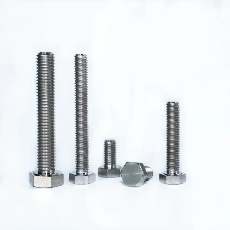 M12 M14 M16 M20 TC4 سبائك التيتانيوم المسمار الخارجي سداسية ، مقاومة للتآكل ومقاومة للأحماض قاعدة التيتانيوم الترباس 5-20 قطعة/الوحدة