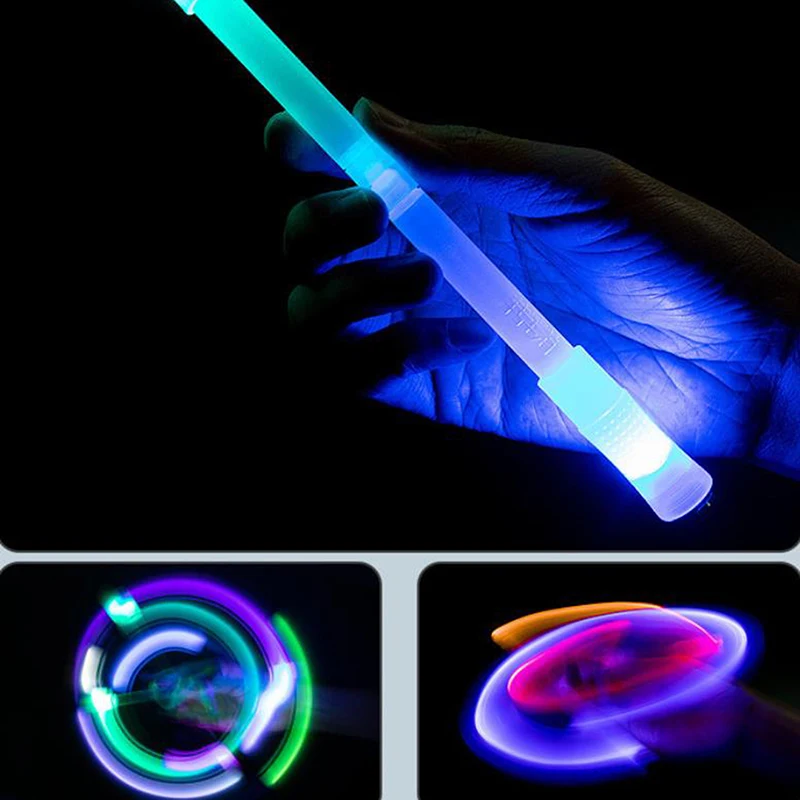 Cool Rotating LED Flash Spinner Pen Adult Stress Reliever Children Kids Spinning Pen Finger Toy Spinner Gift