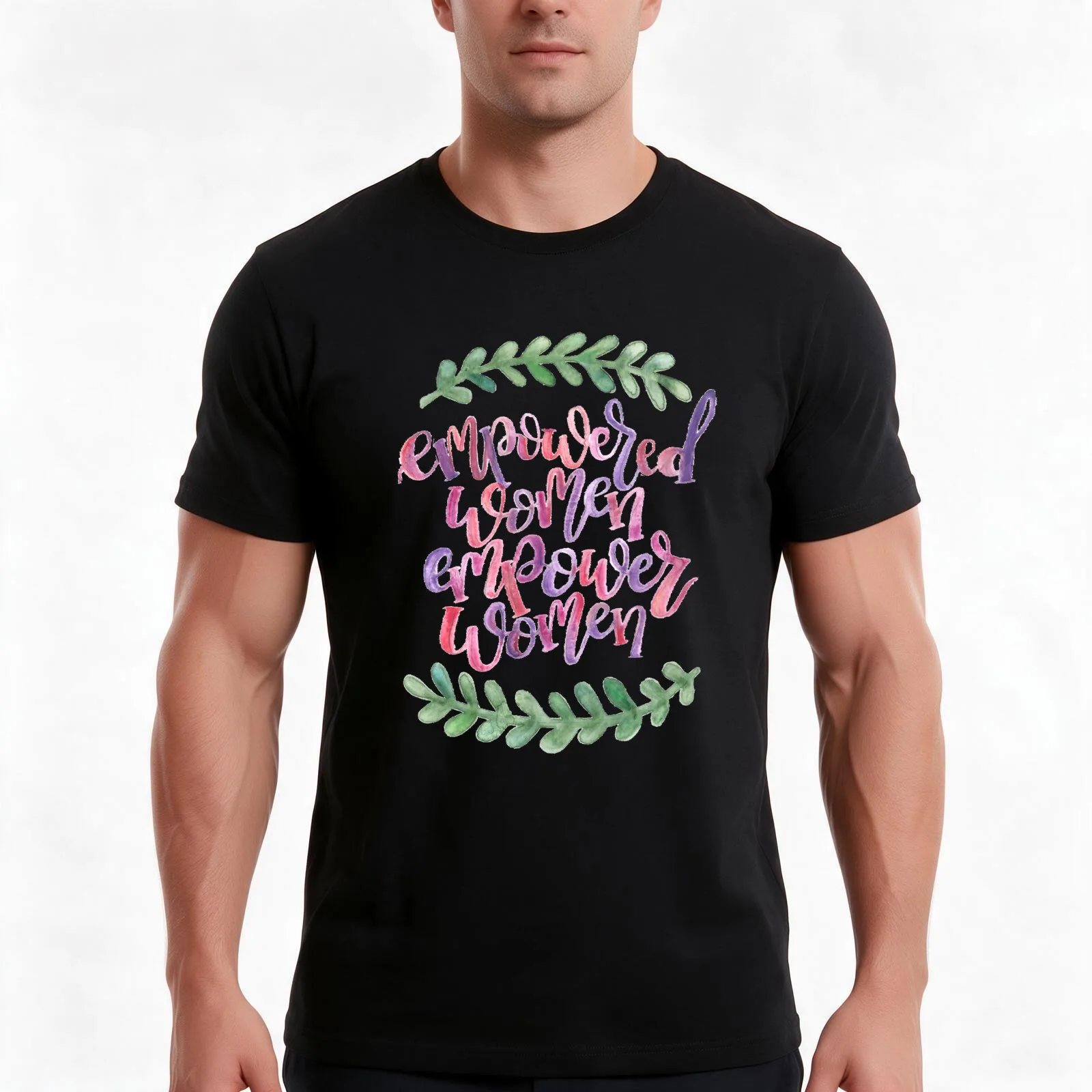 Empowered Women T-Shirt, Summer Casual Cotton Tee, Oversized Streetwear Tops, Vintage Graphic Print, Loose Fit Short Sleeve