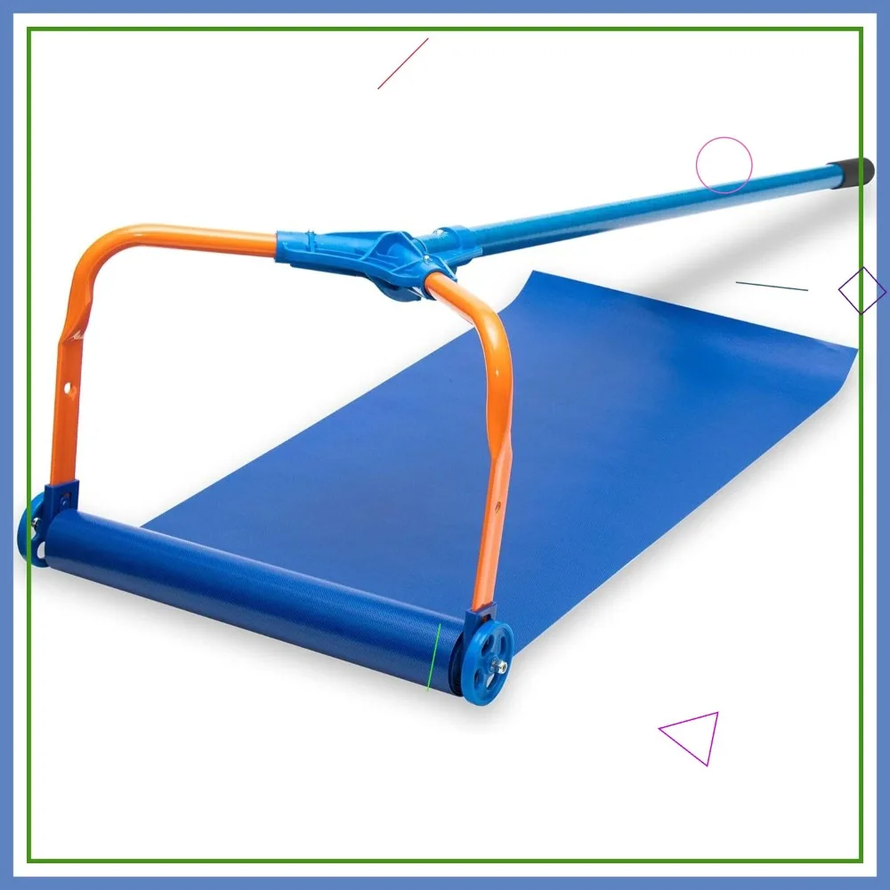 

Усиленный снегоуборочный грабли-скребок на колесах, штанга 15,5 футов для легкого удаления снега с поверхности, устойчивая к порезам лезвия