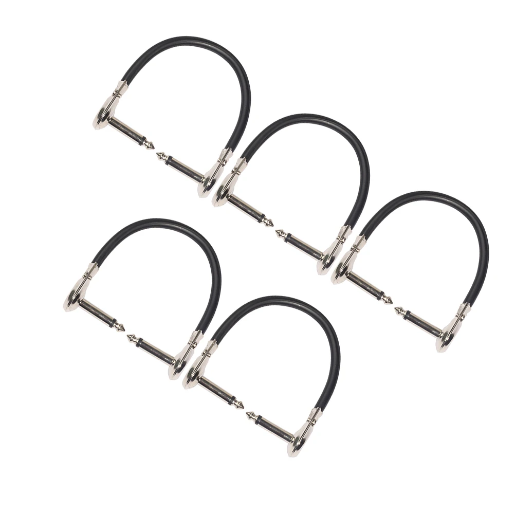 

3pcs Guitar Effect Cable Elbow Patch Pedal Male to Right Angle Double Magnetic Ring