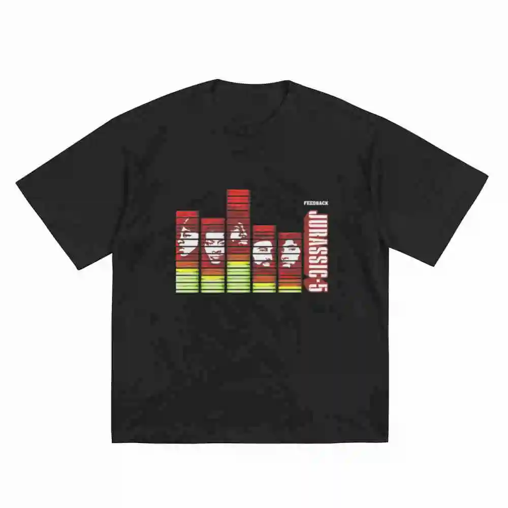 Jurassic 5 Band Feedback Album Short Sleeve Tee 100% Cotton T-Shirt